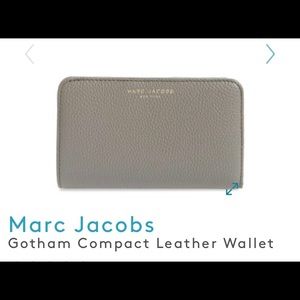 Marc Jacobs Gotham Compact Wallet in Stone Grey